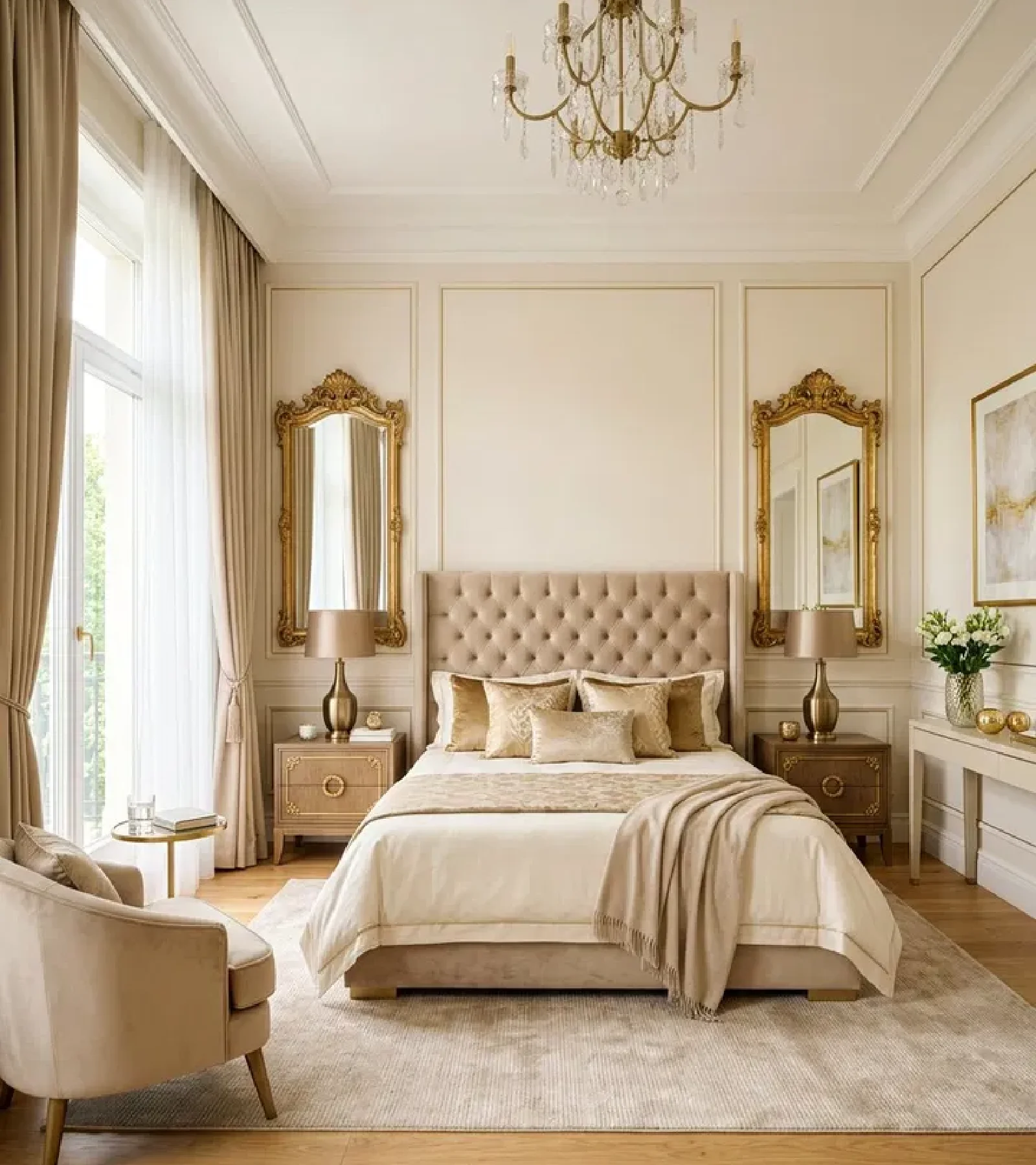 Elegant bedroom interior by NUURR DESIGN INC